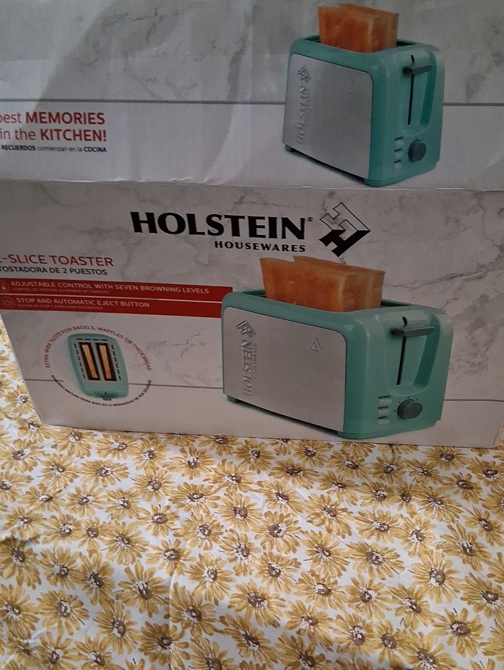 Holstein Housewares Retro Teal 2-Slice Toaster